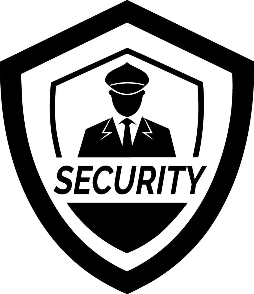 نماد سپر امنیت با طراحی مدرن و گرافیکی