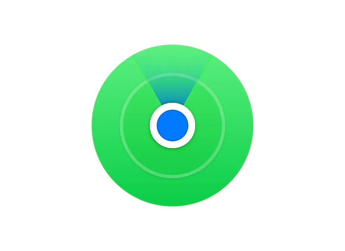 نمای نقشه ردیابی دستگاه در سرویس Find My