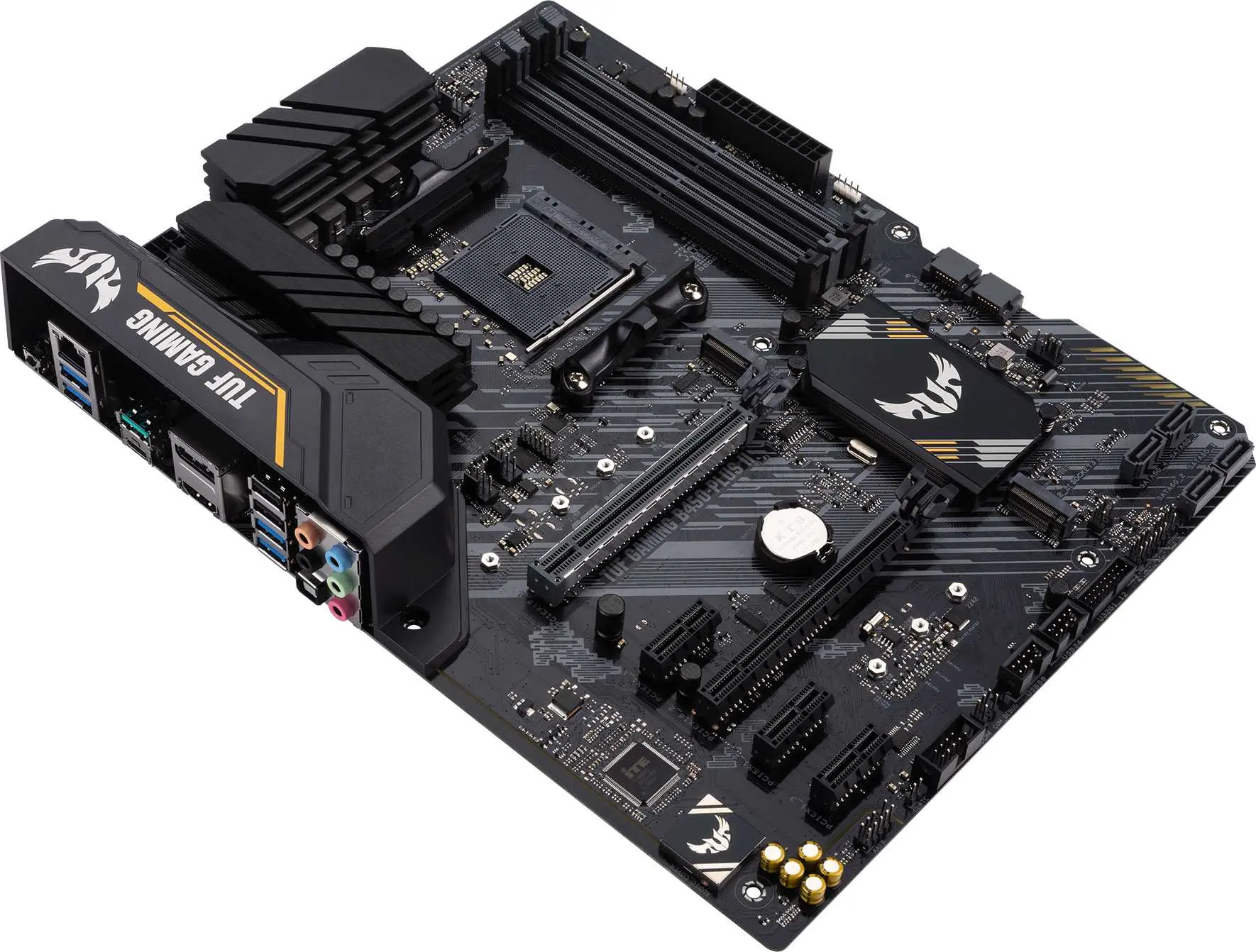 مادربرد گیمینگ با قطعات مختلف و اسلات‌های PCIe