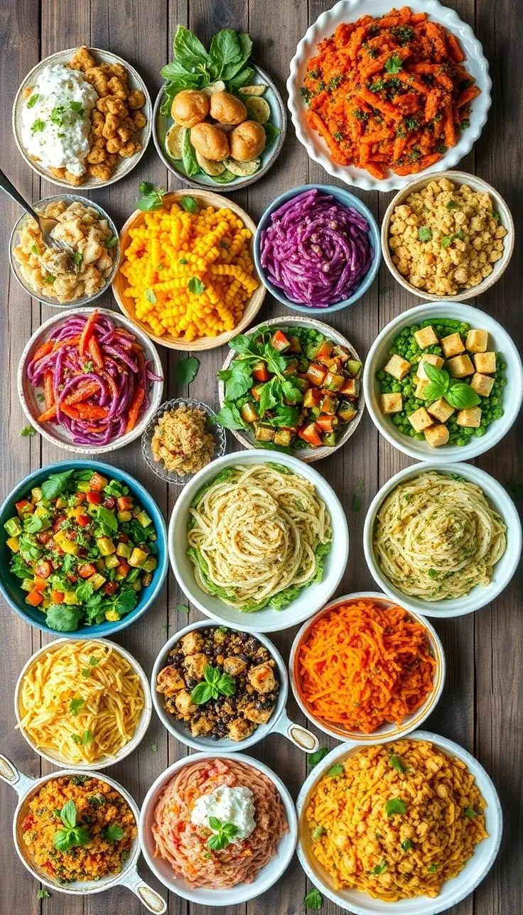 یک میز غذا با غذاهای محلی گیلان و سبزیجات تازه