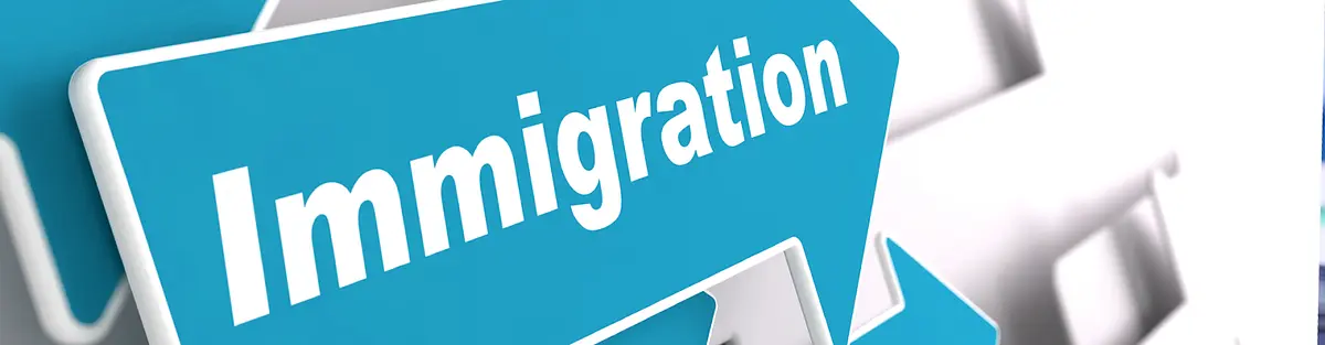 یک فرد در حال بررسی مدارک مهاجرتی خود