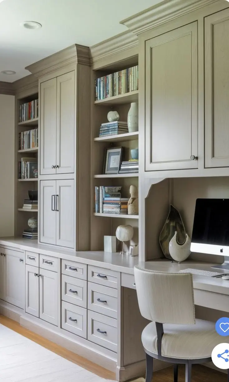 کابینت کلاسیک با درهای چوبی دو تایی و جزئیات حکاکی شده