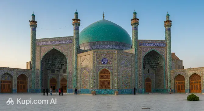 باغ تاریخی چهل‌سوتون اصفهان با معماری سنتی و درختان زیبا