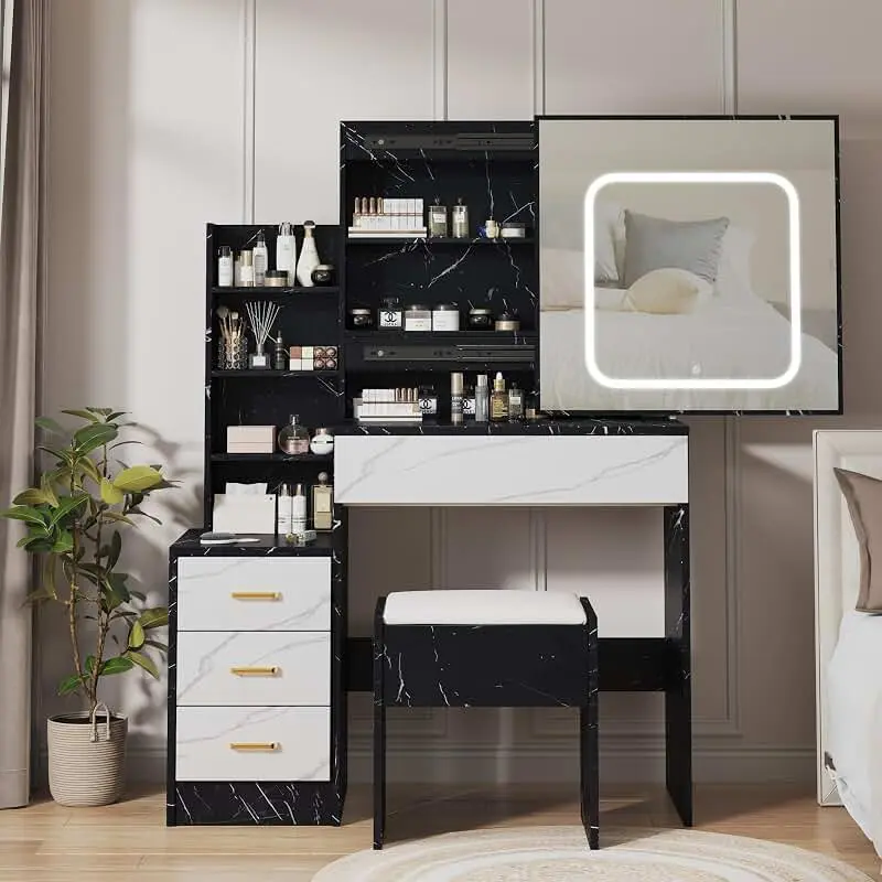 نمونهای از میز آرایشی با طراحی مدرن و کاربردی
