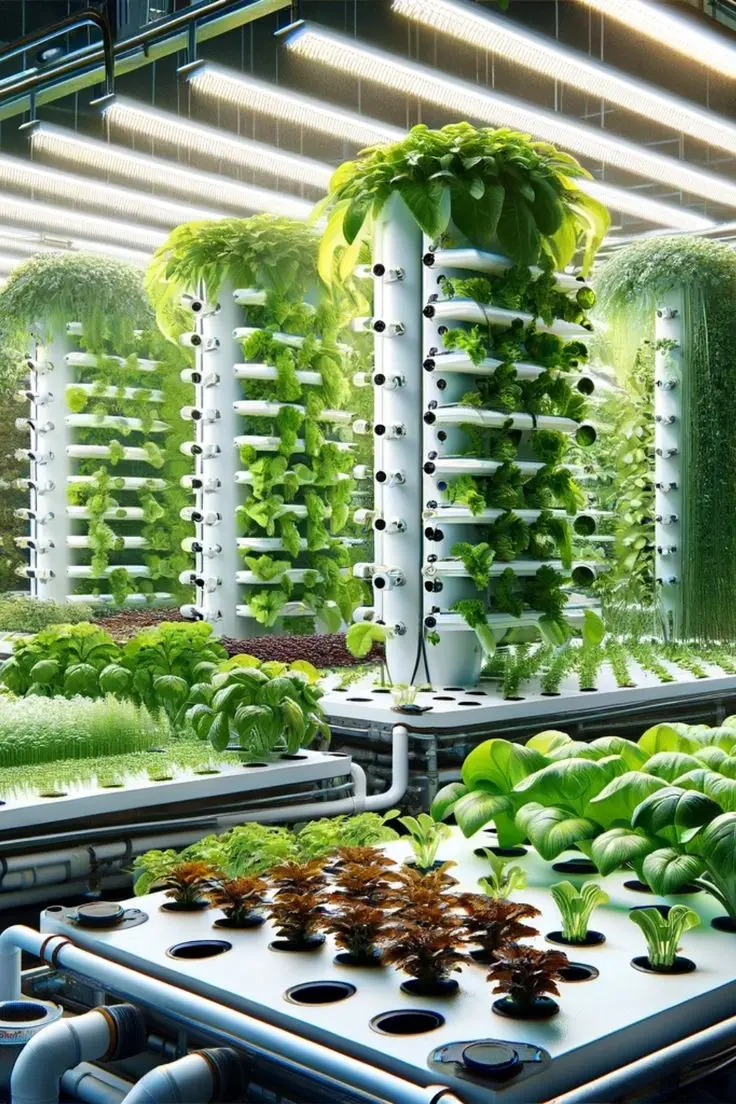 نمونه‌ای از کانال‌های شیب‌دار سیستم NFT در یک مزرعه هیدروپونیک