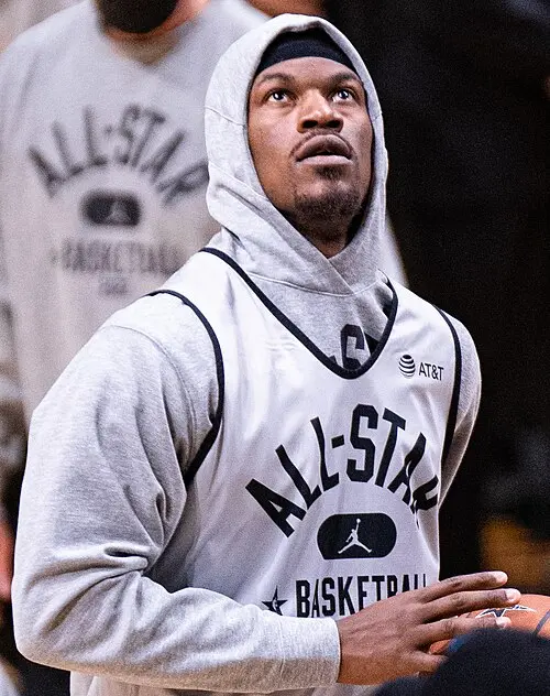 جیمی باتلر در حین بازی در بازی‌های ستاره‌ای NBA