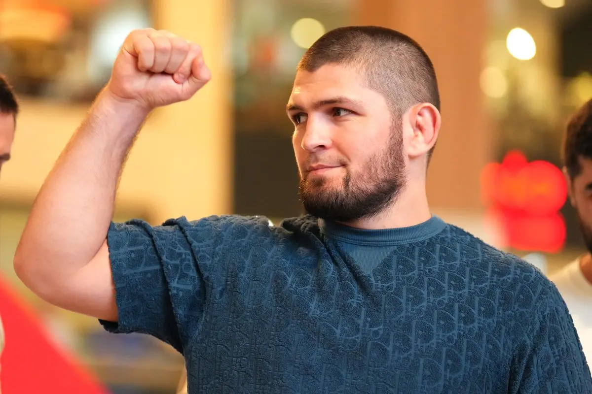 حبیب نورماگومدوف در حین مبارزه در UFC
