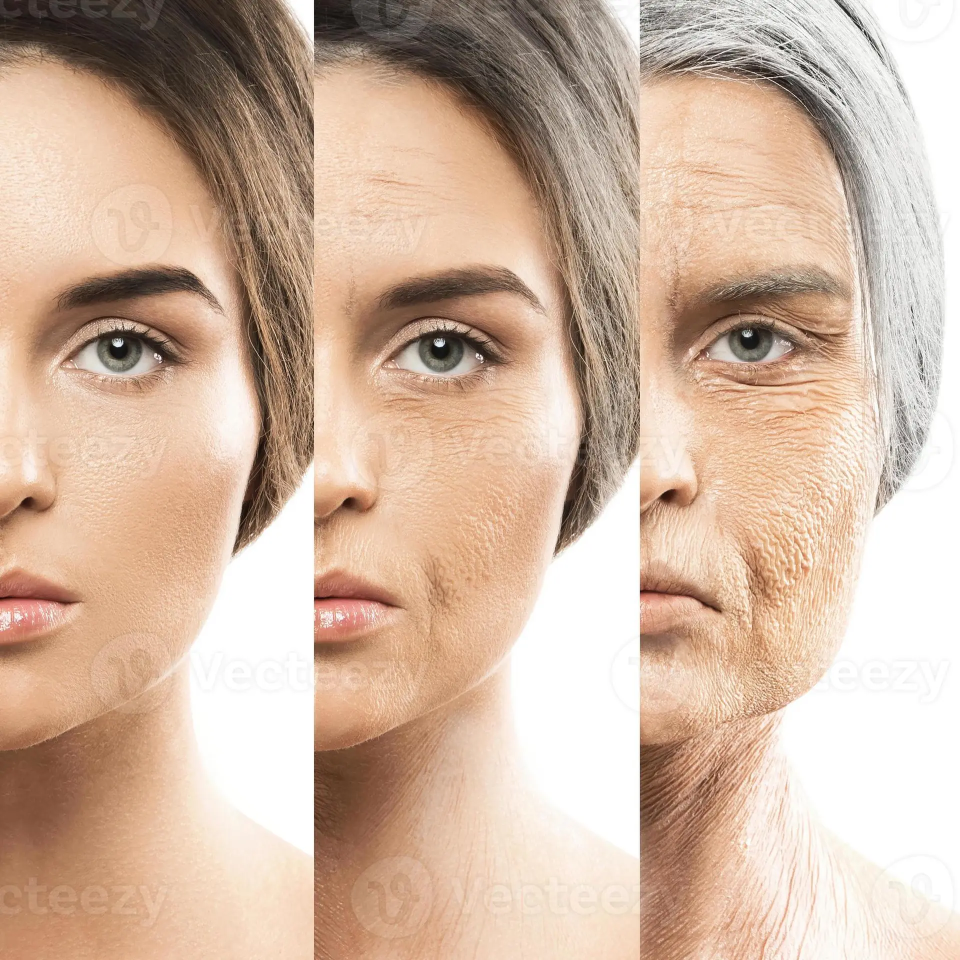 مقایسه تغییرات پوستی و سلامتی در سنین مختلف