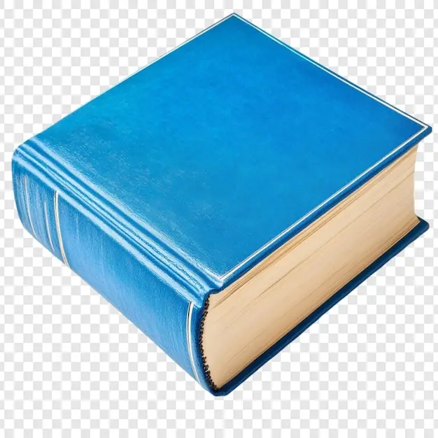 کتاب سخت‌پوش آبی که نماد دانش و حکمت است