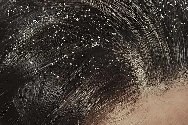 شوره سر به صورت لکههای سفید روی پوست سر و موها