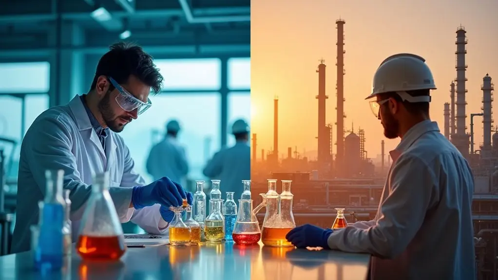 یک آزمایشگاه مدرن با تجهیزات پیشرفته برای تحقیقات شیمیایی
