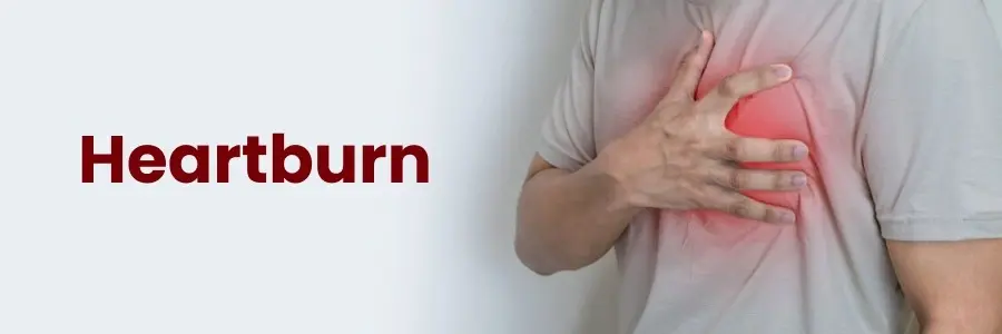 نمایی از فردی که در حال تجربه سوزش معده است