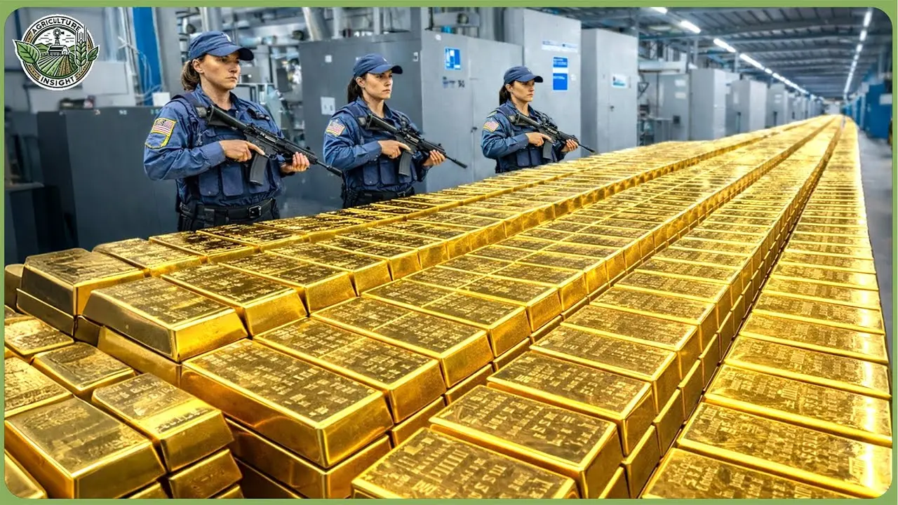 معدنچی در حال بررسی نمونه سنگ برای شناسایی ذخایر طلا