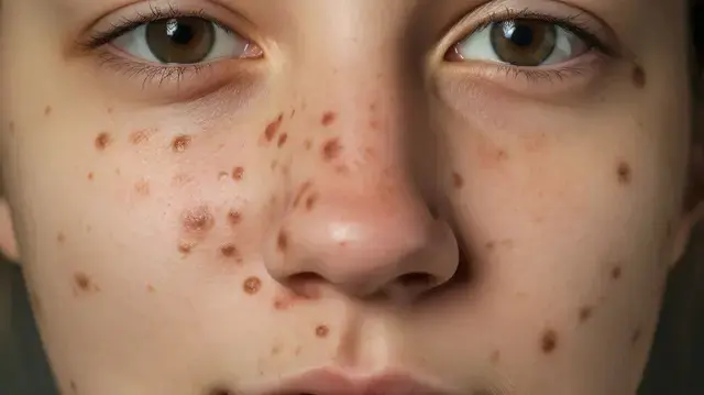لکههای تیره و نامنظم روی پوست صورت