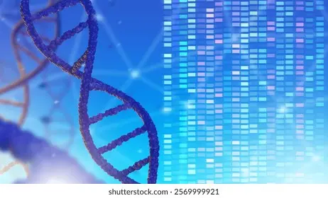 نمودار زنجیرهای DNA انسان به عنوان بخشی از ژنوم