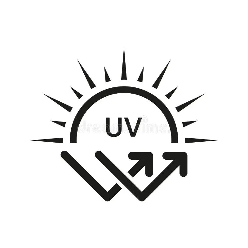 نماد گرافیکی محافظت در برابر تابش‌های فرابنفش با نشان SPF و UVA/UVB